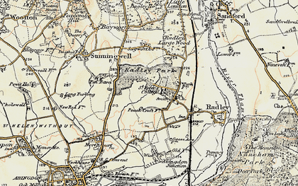 Old map of Radley Park in 1897-1899