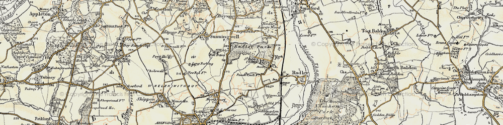 Old map of Radley Park in 1897-1899
