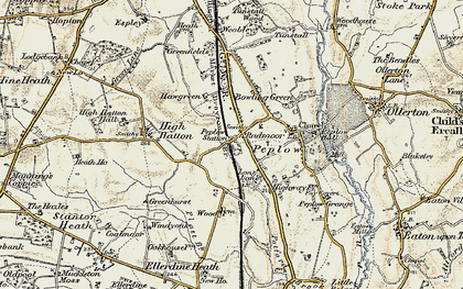 Old map of Peplow in 1902