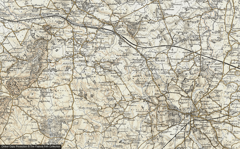 Old Map of Radmore Green, 1902-1903 in 1902-1903