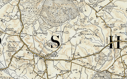 Old map of Radmore Wood in 1902