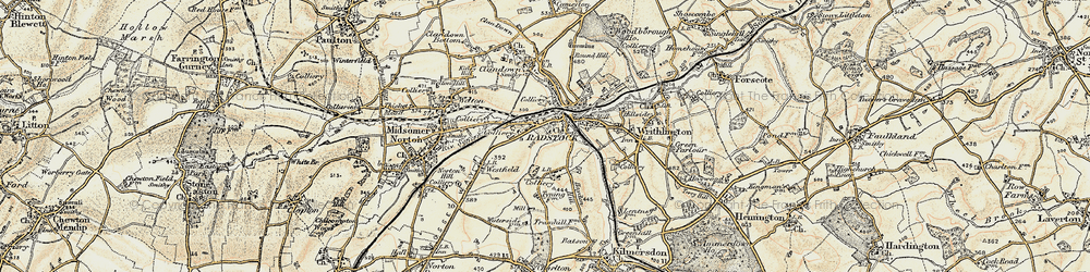 Old map of Radstock in 1899