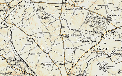 Old map of Radstone in 1898-1901