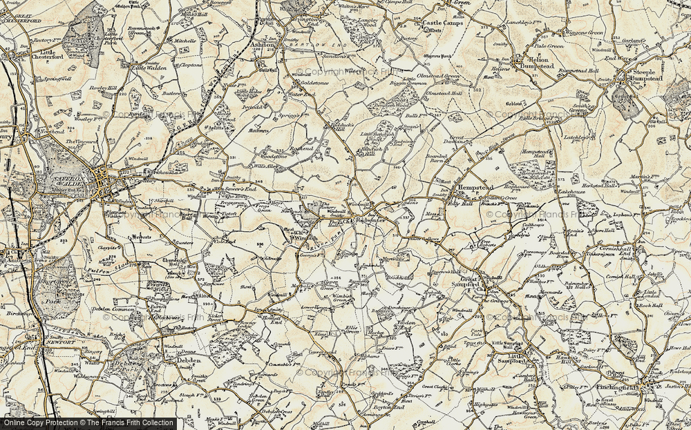 Old Map of Radwinter, 1898-1901 in 1898-1901