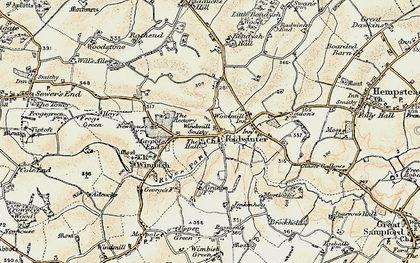Old map of Radwinter in 1898-1901