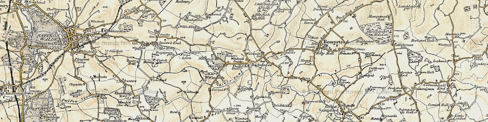 Old map of Radwinter in 1898-1901