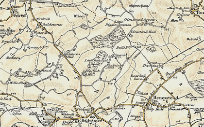 Old map of Radwinter End in 1898-1901
