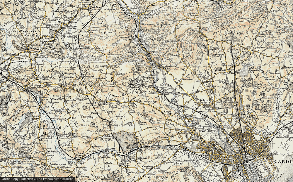 Old Map of Radyr, 1899-1900 in 1899-1900