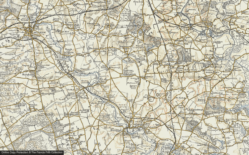 Old Map of RAF Coltishall, 1901-1902 in 1901-1902