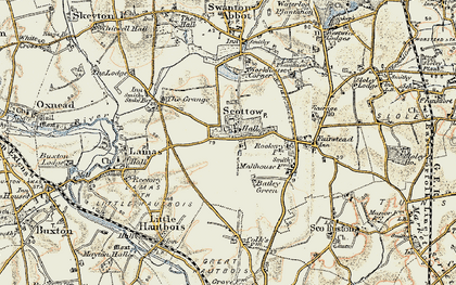 Old map of RAF Coltishall in 1901-1902