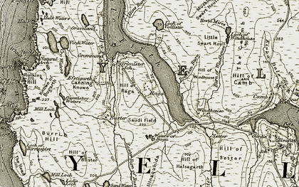 Old map of Brocken Burn in 1912