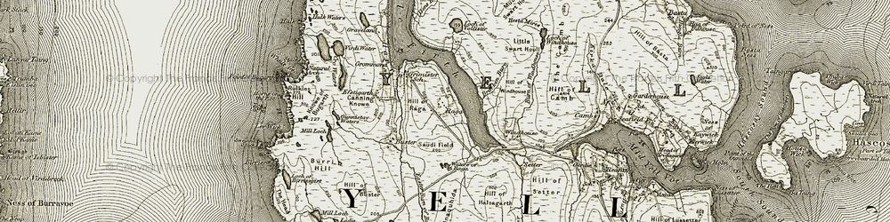 Old map of Raga in 1912