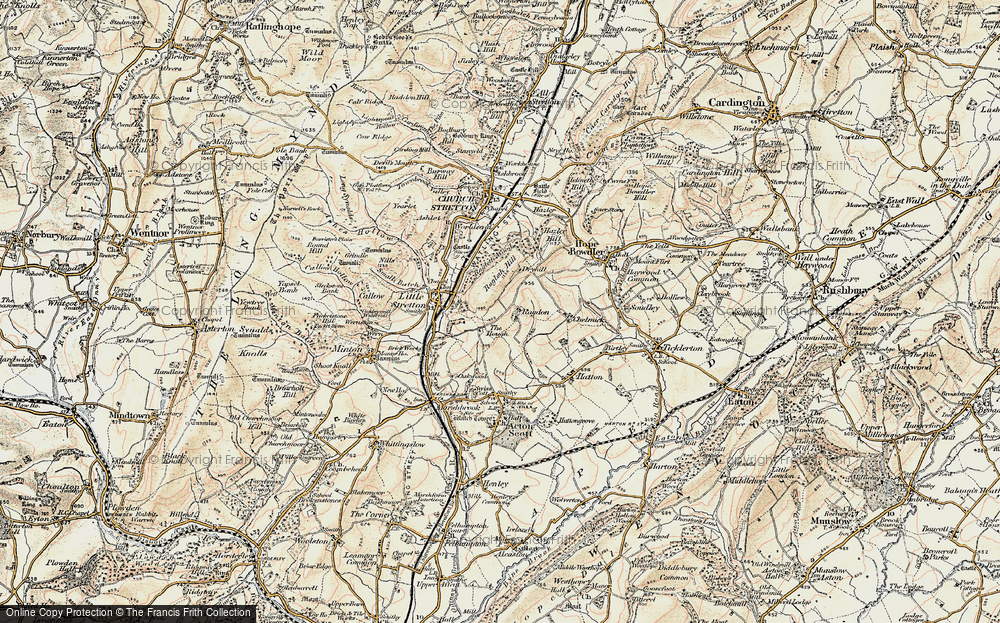 Old Map of Ragdon, 1902-1903 in 1902-1903