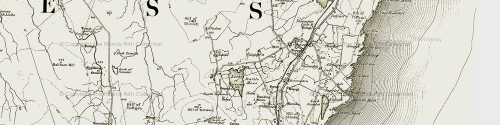 Old map of Battle Moss in 1912