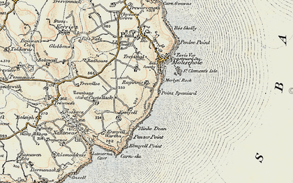 Old map of Zawn Organ in 1900