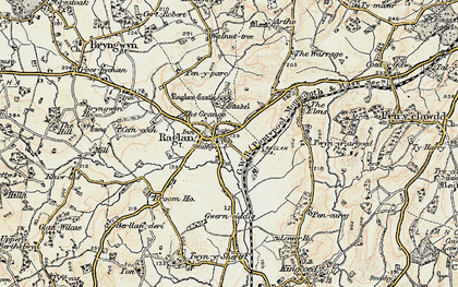 Old map of Raglan in 1899-1900