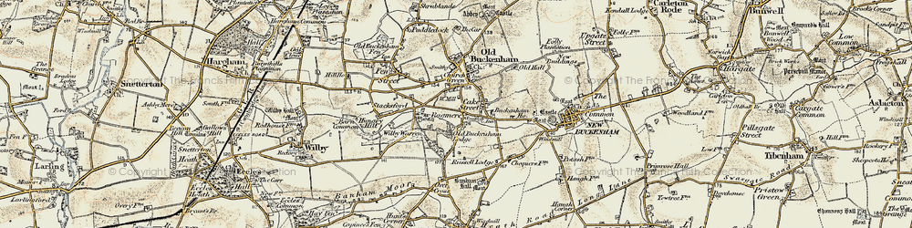 Old map of Buckenham Ho in 1901