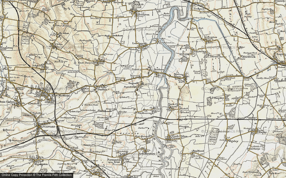 Old Map of Ragnall, 1902-1903 in 1902-1903