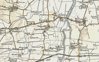 Old map of Whimpton Village in 1902-1903
