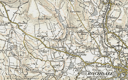 Old map of Rain Shore in 1903
