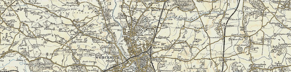 Old map of Rainbow Hill in 1899-1902