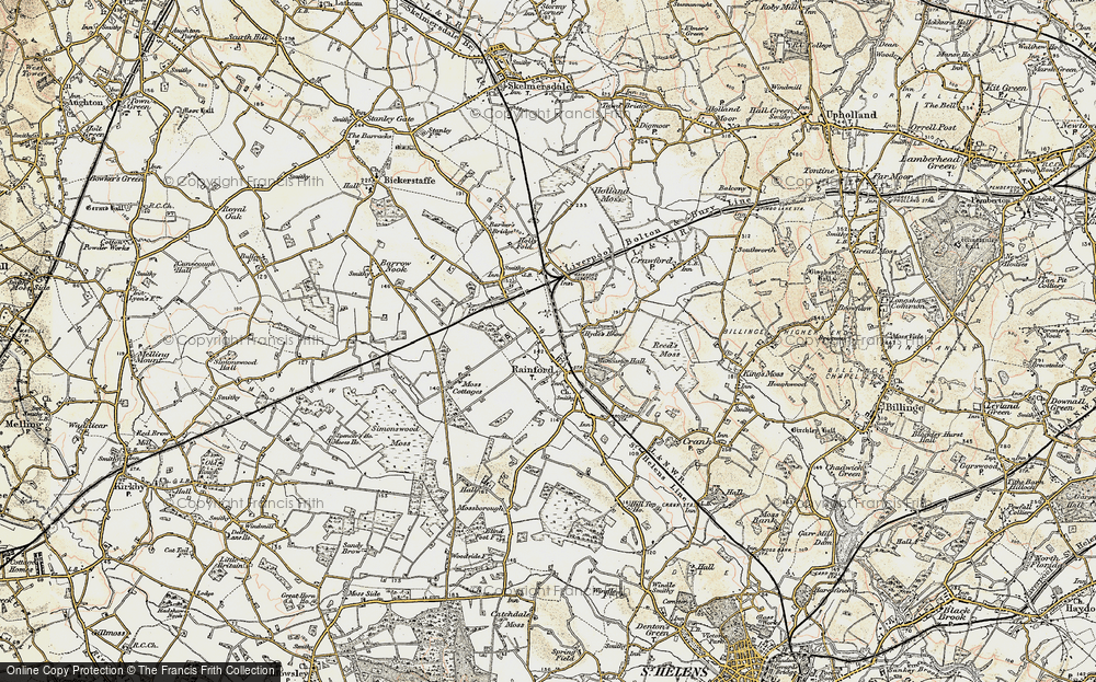 Old Map of Rainford, 1902-1903 in 1902-1903