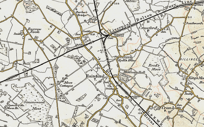 Old map of Rainford in 1902-1903