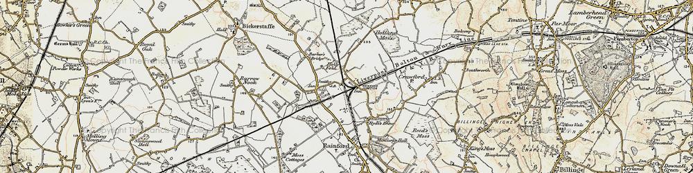 Old map of Rainford Junction in 1902-1903