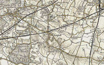 Old map of Rainhill in 1903