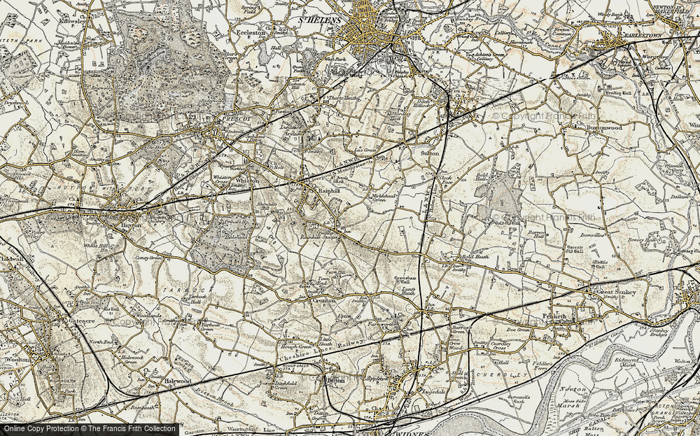 Old Map of Rainhill Stoops, 1903 in 1903