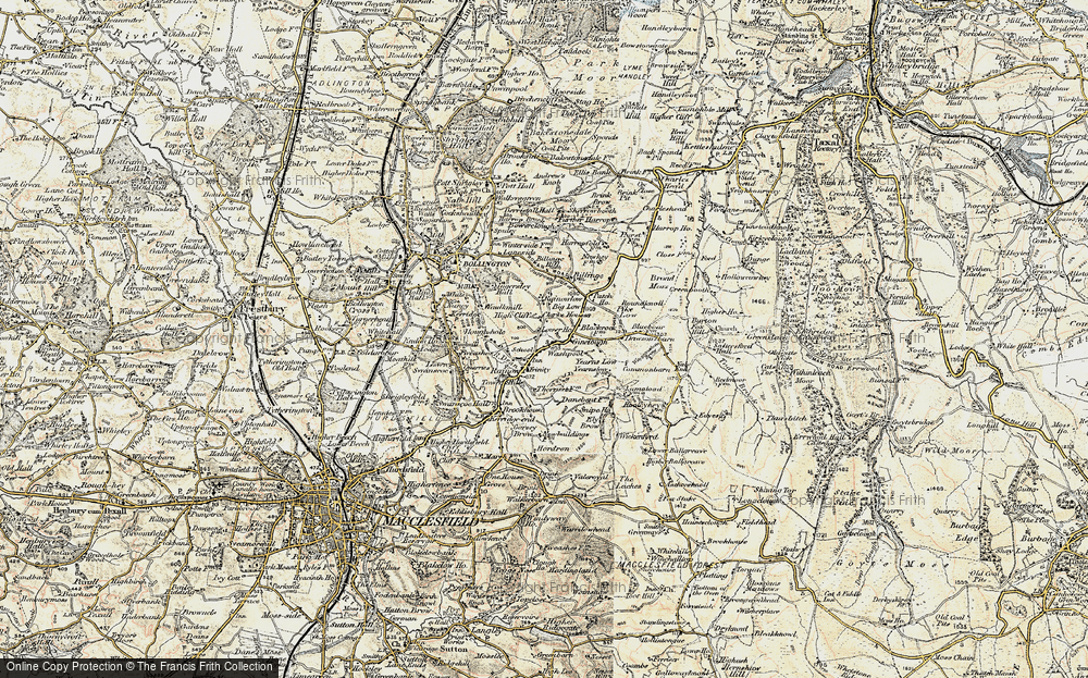 Old Map of Historic Map covering Yearns Low in 1902-1903