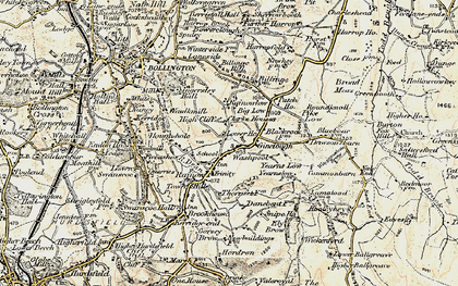 Old map of Rainow in 1902-1903