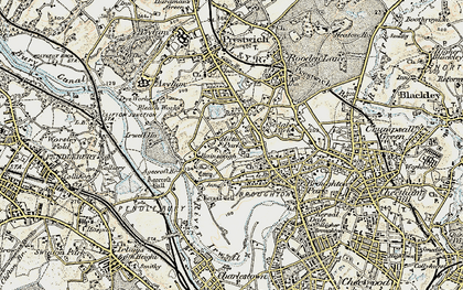 Old map of Rainsough in 1903