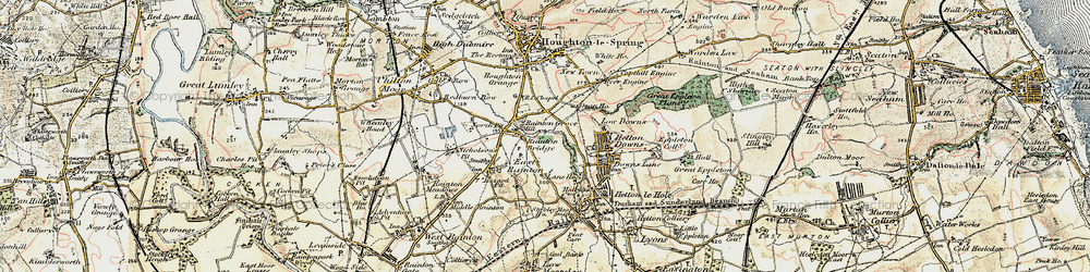 Old map of Rainton Bridge in 1901-1904