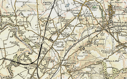 Old map of Rainton Gate in 1901-1904