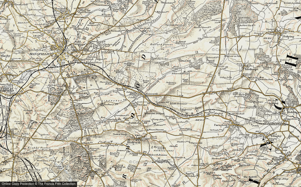Old Map of Historic Map covering Black Hill in 1902-1903