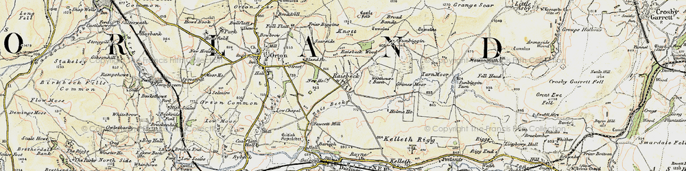 Old map of Acres in 1903-1904