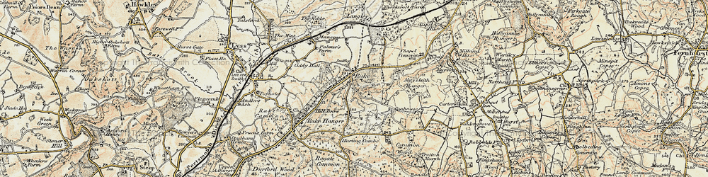Old map of Rake in 1897-1900