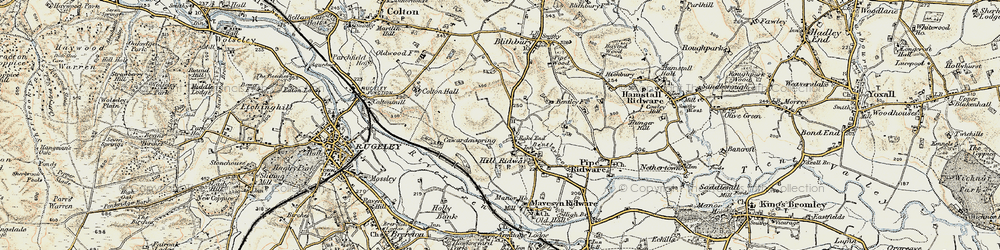 Old map of Rake End in 1902
