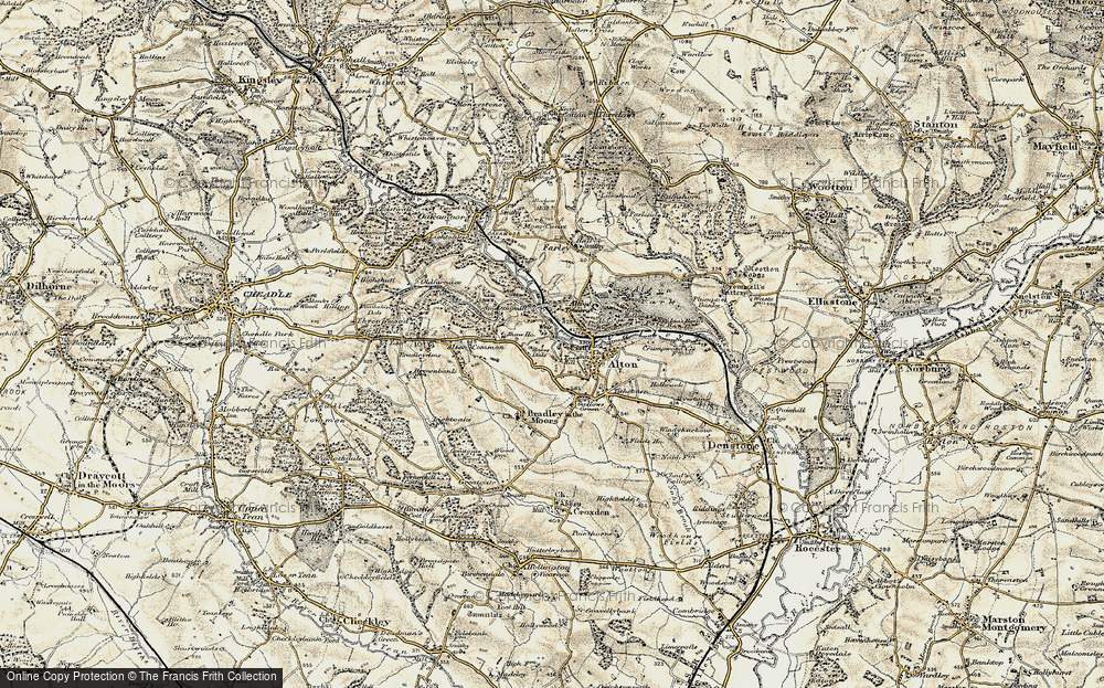 Old Map of Rakes Dale, 1902 in 1902