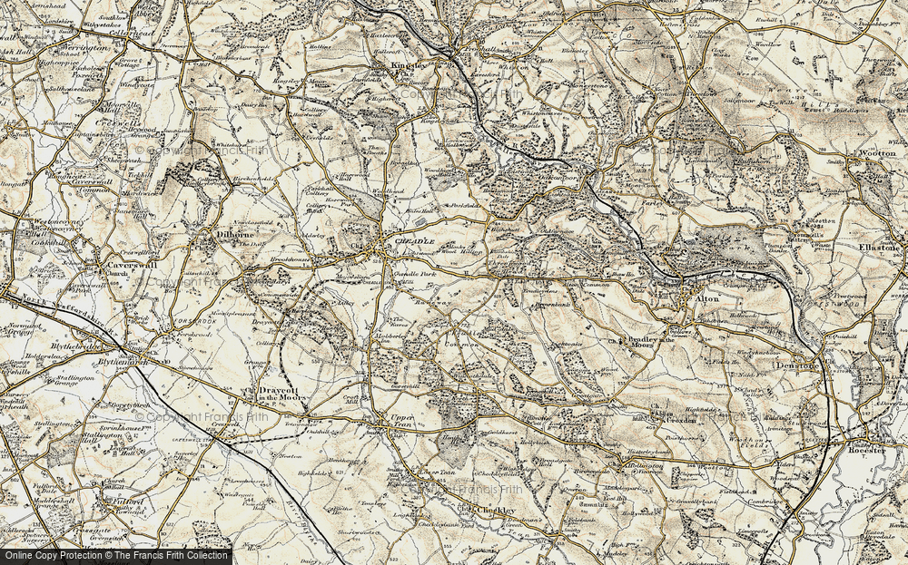 Old Map of Rakeway, 1902 in 1902