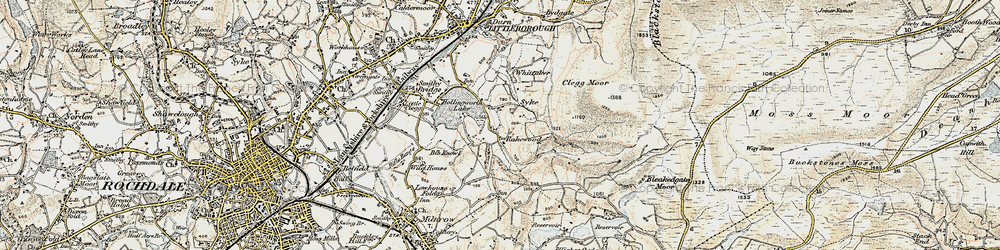 Old map of Rakewood in 1903