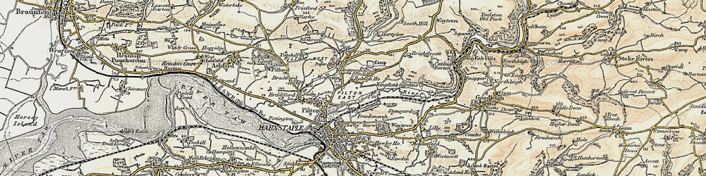 Old map of Westaway in 1900