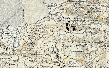 Old map of Tircoch in 1900-1901