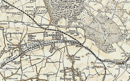 Old map of Burbage Wharf in 1897-1899