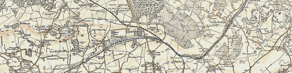 Old map of Burbage Wharf in 1897-1899