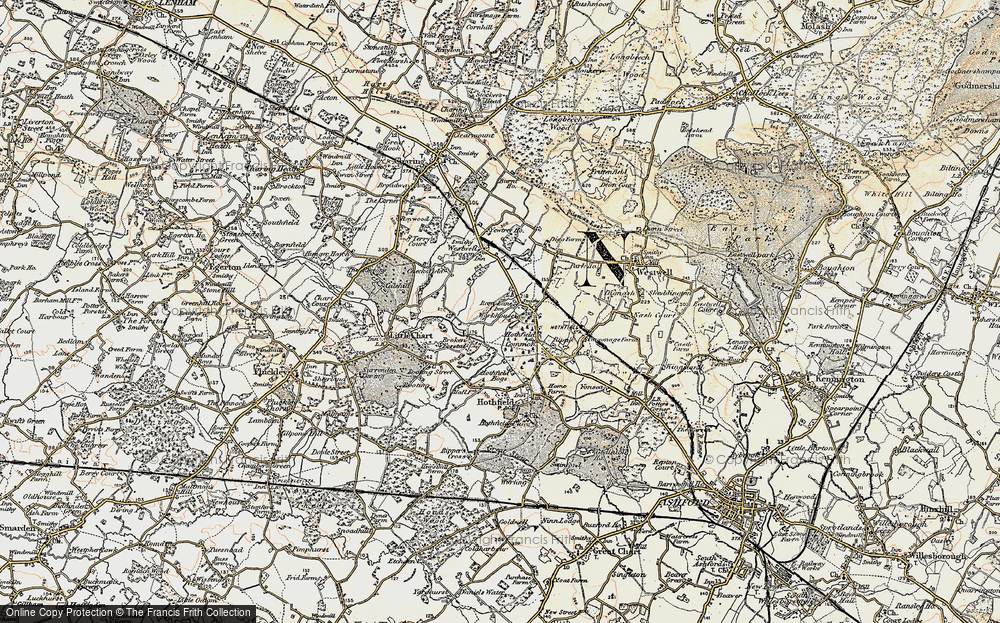 Old Map of Ram Lane, 1897-1898 in 1897-1898