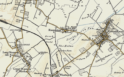 Old map of Belsars Field in 1901