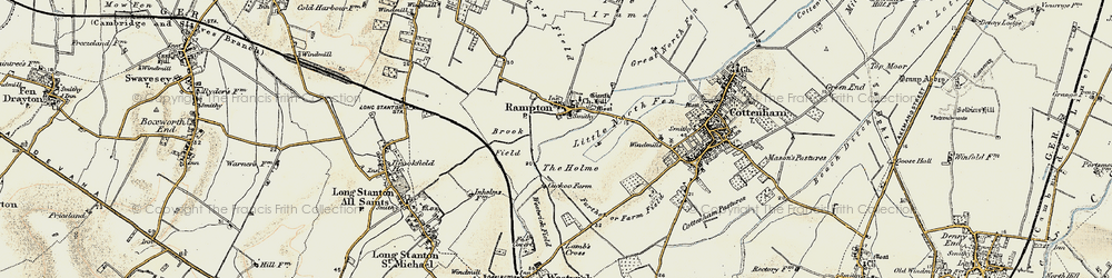 Old map of Rampton in 1901