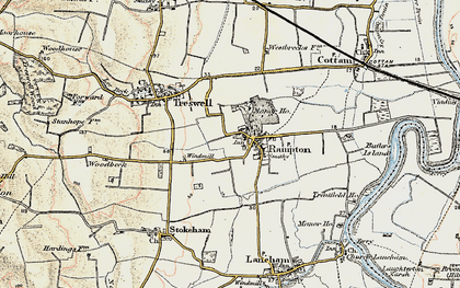 Old map of Rampton in 1902-1903